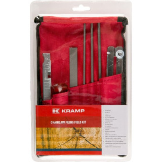Zestaw terenowy pilników do piły łańcuchowej Kramp FK001KR - widok z przodu