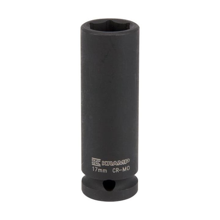 Klucz nasadowy udarowy przedłużany 6-kt 1-2 cala 17 mm Kramp 1803544617KR - widok z przodu