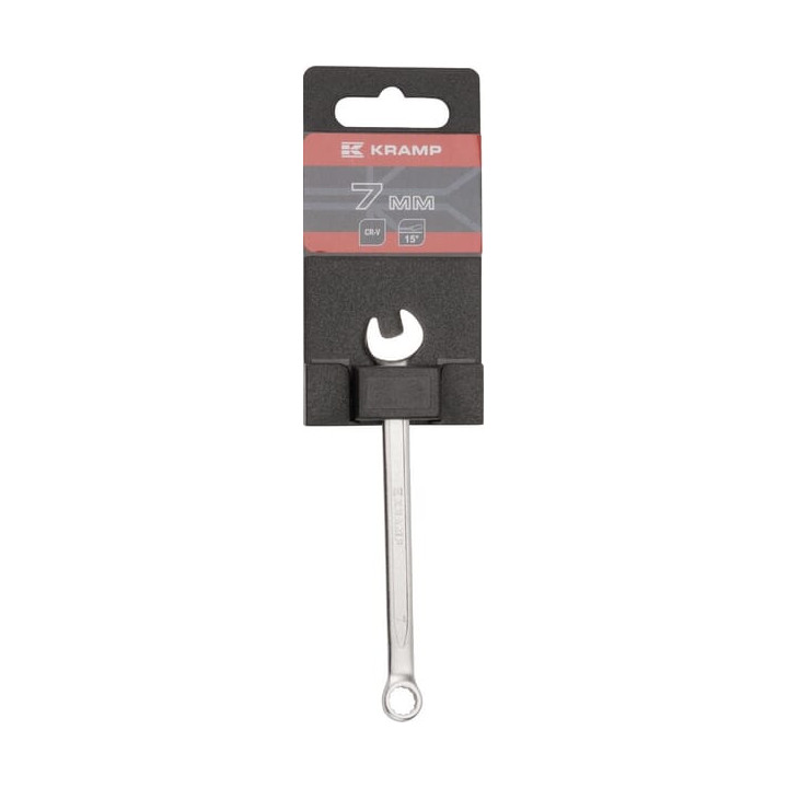 Klucz płasko-oczkowy 7 mm Kramp 1802025007KR - widok z przodu