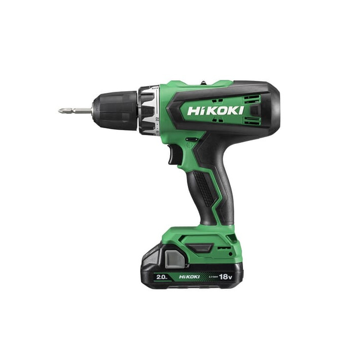 Wiertarko-wkrętarka akumulatorowa 53 Nm 2Ah HiKOKI DS18DFWCZ - widok z boku - Agrexo