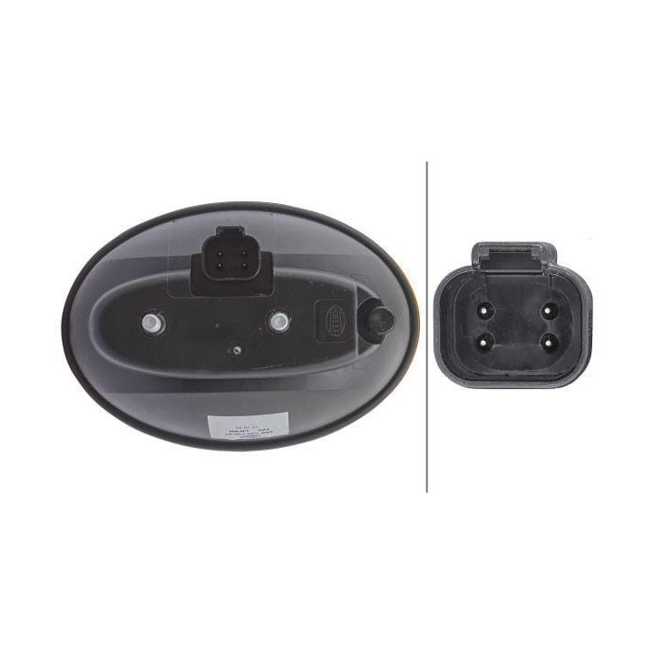 Lampa tylna zespolona Agroluna 12V Hella 2SD343130071 - widok z przodu