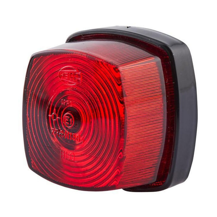Lampa tylna kwadratowa 12-24V czerwona przykręcana Hella 2SA003057021 - widok z przodu