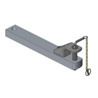 Zaczep polowy 90x50 L640mm Scharmüller 108206050A16 - widok z przodu