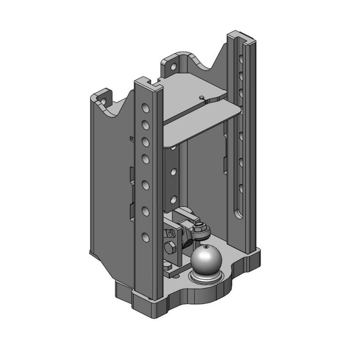 Korpus zaczepu 330mm K80 Scharmüller 00116801A02 - widok z przodu