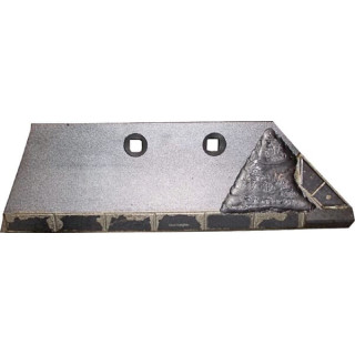 Lemiesz przedpłużka prawy z węglikiem spiekanym Kramp KK066868CN - widok z przodu