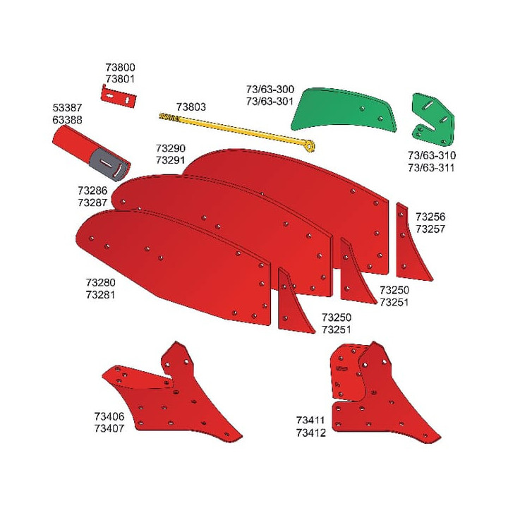 Listwa tylna odkładni lewa Molbro 5040063388 - widok z przodu