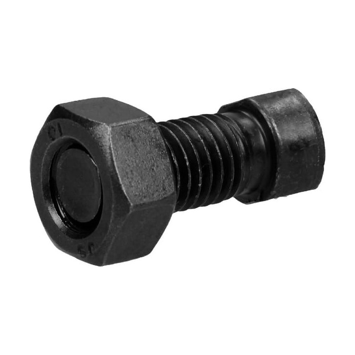 Śruba stożkowa dwustronnie ścięta M12 z nakrętką Kverneland KK013228R - widok z przodu