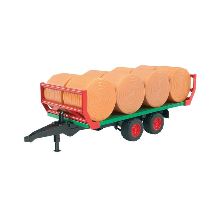 Przyczepa do bel z 8 belami Bruder 02220 - widok z przodu