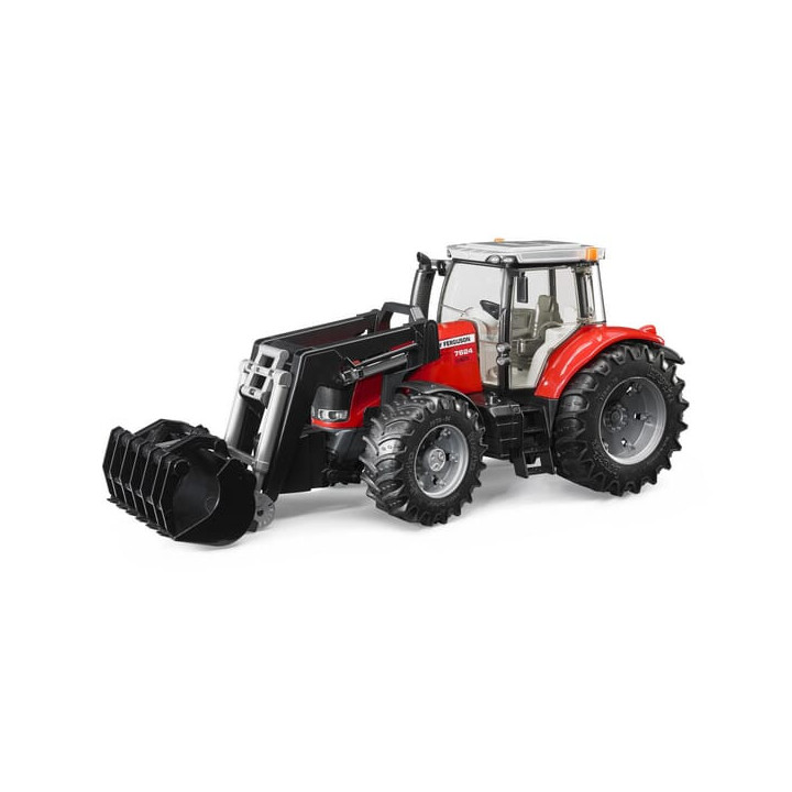 Ciągnik Massey Ferguson 7624 z ładowaczem Bruder 03047 - widok z przodu