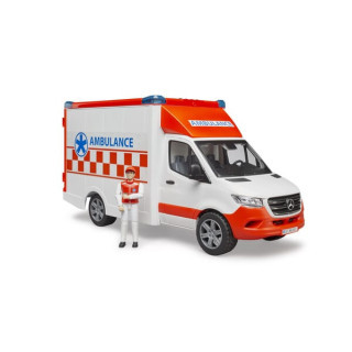 Samochód ambulans MB Sprinter z kierowcą i modułem Bruder 02676 - widok z przodu