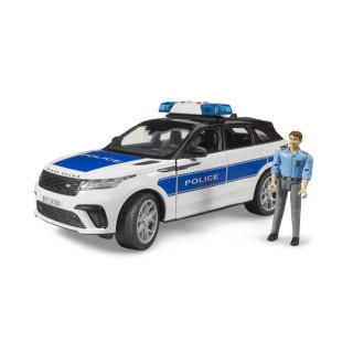 Radiowóz Range Rover Velar z policjantem Bruder 02890 - widok z przodu