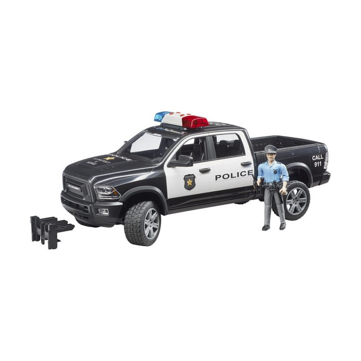 Dodge policyjny RAM 2500 z policjantem Bruder 02505 - widok z przodu