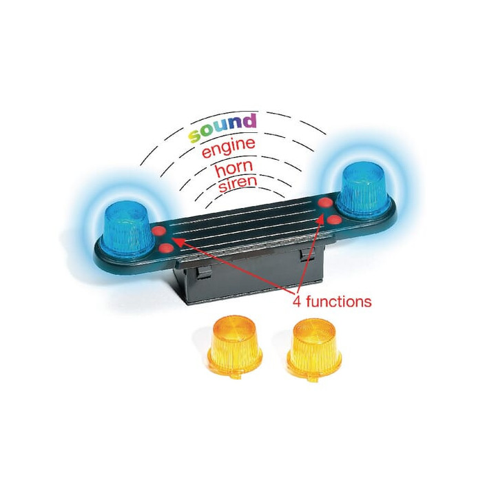 Światła sygnalizacyjne z sygnałem dźwiękowym Bruder 02801 - widok z przodu