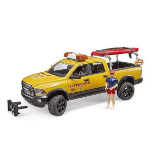Samochód RAM 2500 Power Wagon Life Guard z ratownikiem i akcesoriami Bruder 02506 - widok z przodu