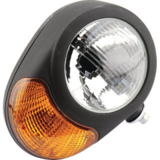 Reflektor okrągły prawy 180 mm z wtyczką Deutsch Cobo 0509180000 - widok z przodu