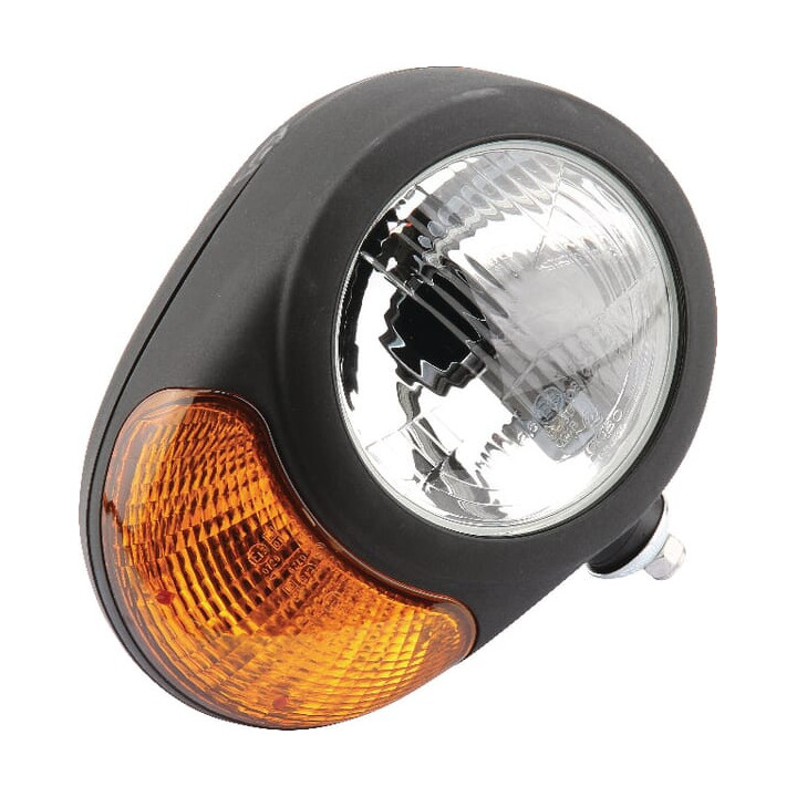 Reflektor okrągły prawy 180 mm z wtyczką Deutsch Cobo 0509180000 - widok z przodu